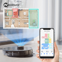 Odkurzacz robot Neatsvor X600pro 6000pa odkurzacz bezprzewodowy, APP wirtualna ściana, Wznowienie punktu po przerwaniu, Niestandardowa dzielnica czyszczenia,Mycie podłogi na mokro i czyszczenia 3